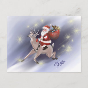 Santa Delivery Postcard Feiertagspostkarte