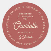 Santa Delivery Sticker | Christmas Elf Label Seal (Vorderseite)