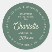 Santa Delivery Sticker | Christmas Elf Label Seal (Vorderseite)