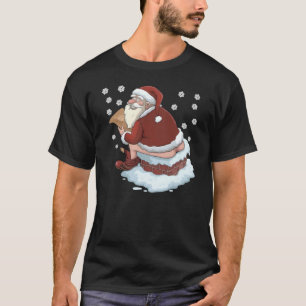 Santa, der den Schornstein hinunterkackt, hässlich T-Shirt