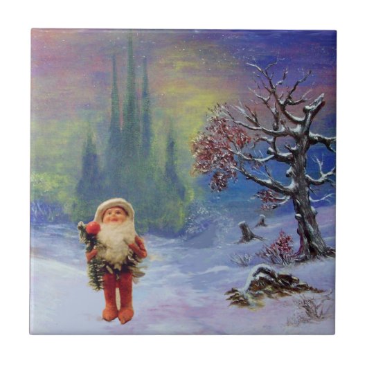 SANTA DER GNOME FLIESE (Vorderseite)