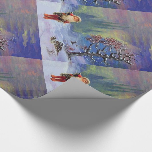 SANTA DER GNOME GESCHENKPAPIER (Ecke)