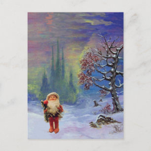 SANTA DER GNOMES Blue Winter Holiday Weihnachten