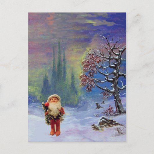 SANTA DER GNOMES Blue Winter Holiday Weihnachten (Vorderseite)