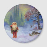 SANTA DER GNOMES Funny Christmas Magnet<br><div class="desc">Das kleine Gnome ist ein seltenes altes italienisches Spielzeug aus den Jahren 1950.</div>