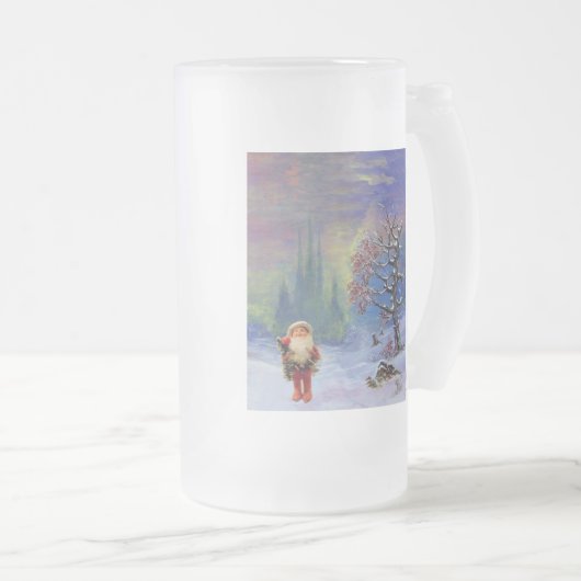 SANTA DER GNOMES MATTGLAS BIERGLAS (VorderseiteRechts)