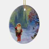 SANTA DER GNOMES MIT RED RUBY KERAMIKORNAMENT (Rechts)