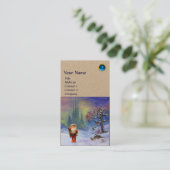 SANTA DER GNOMES MONOGRAM Blue Saphire Kraft Visitenkarte (Stehend Vorderseite)