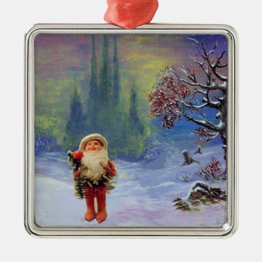SANTA DER GNOMES ORNAMENT AUS METALL (Vorne)