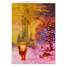 SANTA DER GNOMES Winter Weihnachtsgrüße