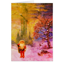 SANTA DER GNOMES Winter Weihnachtsgrüße