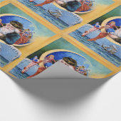 SANTA DER SAILORS, MOON, CHRISTMAS SOCKS AND TOYS GESCHENKPAPIER (Ecke)