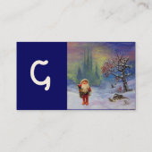 SANTA DES GNOMES MONOGRAM Blue Saphire Visitenkarte (Rückseite)