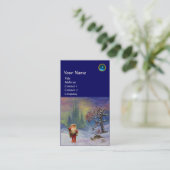 SANTA DES GNOMES MONOGRAM Blue Saphire Visitenkarte (Stehend Vorderseite)