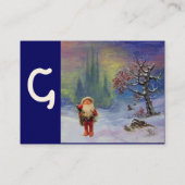SANTA DES GNOMES MONOGRAM Blue Saphire Visitenkarte (Rückseite)