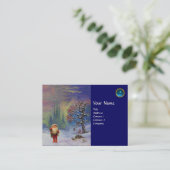 SANTA DES GNOMES MONOGRAM Blue Saphire Visitenkarte (Stehend Vorderseite)