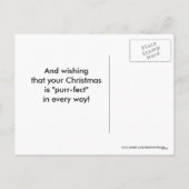 Santa die Katze wird Sie auf der Postkarte beobach (Rückseite)