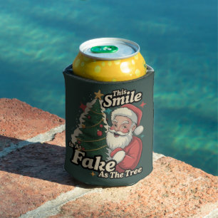 Santa Dieses Lächeln ist so falsch wie die Baumfam Dosenkühler