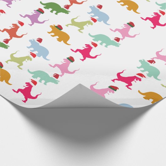 Santa Dinos Geschenkpapier (Ecke)
