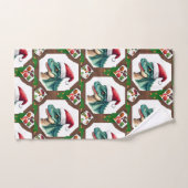 Santa Dinosaur Badhandtuch Set (Handtuch)