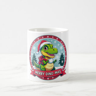 Santa Dinosaur Christmas Funny “Merry Dino-Mas” Kaffeetasse