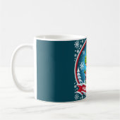 Santa Dinosaur Christmas Funny “Merry Dino-Mas”  Kaffeetasse (Links)