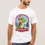 Santa Dinosaur Christmas – Funny Merry Dino-Mas T-Shirt (Vorderseite)