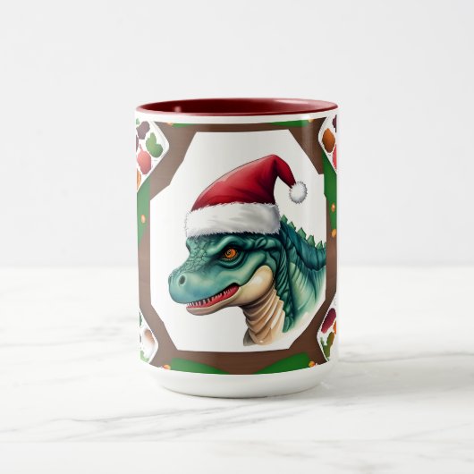Santa Dinosaur Tasse (Zentrum)