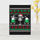 Santa Disc Golf Weihnachtspullover Santa Disc Golf Karte (Gelbe Blume)