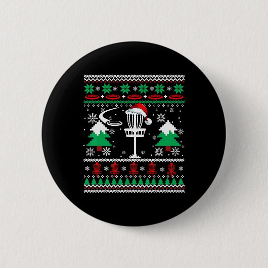 Santa Disc Golf Weihnachtsschwester Santa Disc Gol Button (Vorderseite)