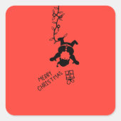 Santa Distribution Gifts Quadratischer Aufkleber (Vorderseite)