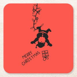 Santa Distribution Gifts Rechteckiger Pappuntersetzer