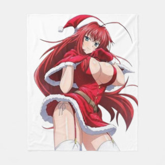 Santa-Diva-Anime-Winter-Outfit - Fleece-Decke Fleecedecke