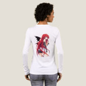 Santa Diva Anime Winter Outfit - T-Shirt Tri-Blend Shirt (Voller Rückseite)