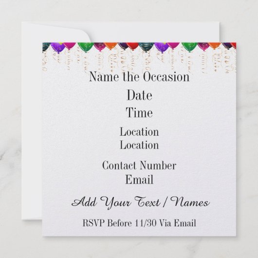 Santa DJ Disco Weihnachten / Neujahr Einladung (Rückseite)