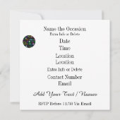 Santa DJ Disco Weihnachten / Neujahr Einladung (Rückseite)