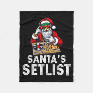 Santa Dj Musiker Santa’s Setlist House Musik  Fleecedecke