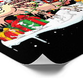 Santa Dobermann Riding Axolotl Weihnachtsmann Kind Poster (Ecke)