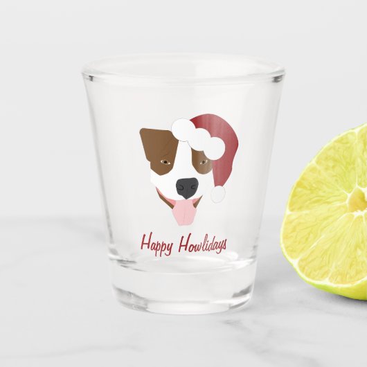 Santa Dog - Anpassbar Schnapsglas (Vorderseite)