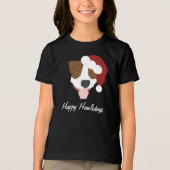 Santa Dog - Anpassbar Tri-Blend Shirt (Vorderseite)