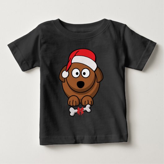 Santa Dog Baby T-shirt (Vorderseite)