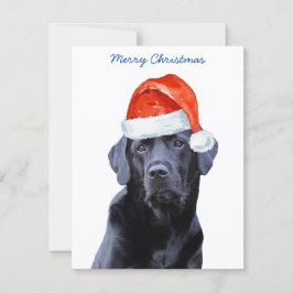 Santa Dog Black Labrador Retriever Feiertagskarte