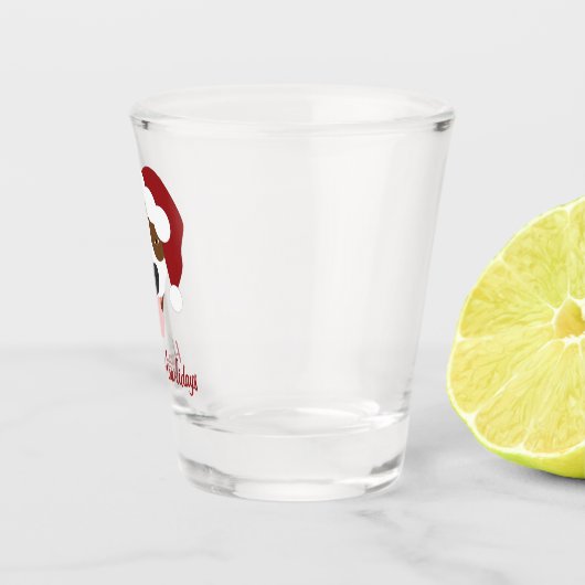 Santa Dog - Customizable Schnapsglas (Rechts)