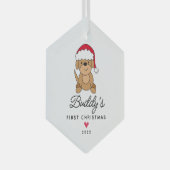 Santa Dog Erster Weihnachtsmann Ornament Aus Glas (Vorderseite Rechts)