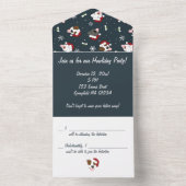 Santa Dog - glückliche Ferien in einer Einladung (Innen Boden)