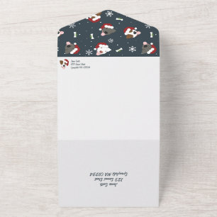 Santa Dog - glückliche Ferien in einer Einladung