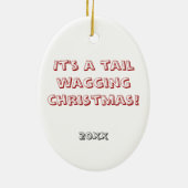 Santa Dog Keramik Ornament (Hinten)