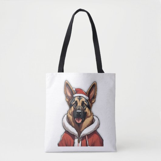Santa Dog Premium T - Shirt Tasche (Vorderseite)