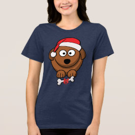 Santa Dog Tri-Blend Shirt