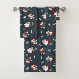 Santa Dogs Badhandtuch Set